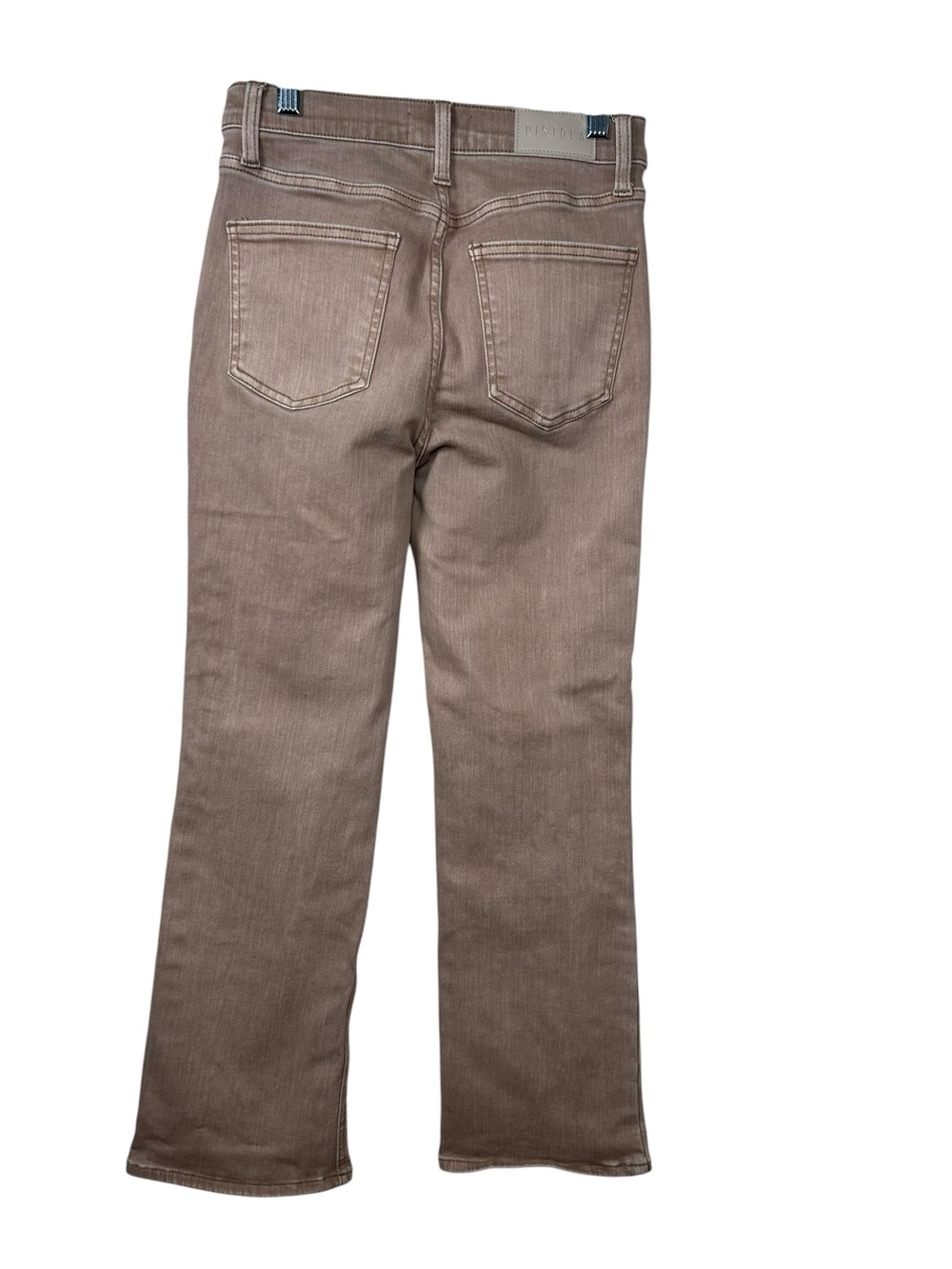 PISTOLA Lennon High Rise Crop Boot Jeans Mink Snow Taupe Sz 25 Stretch Neutral - Picture 8 of 16